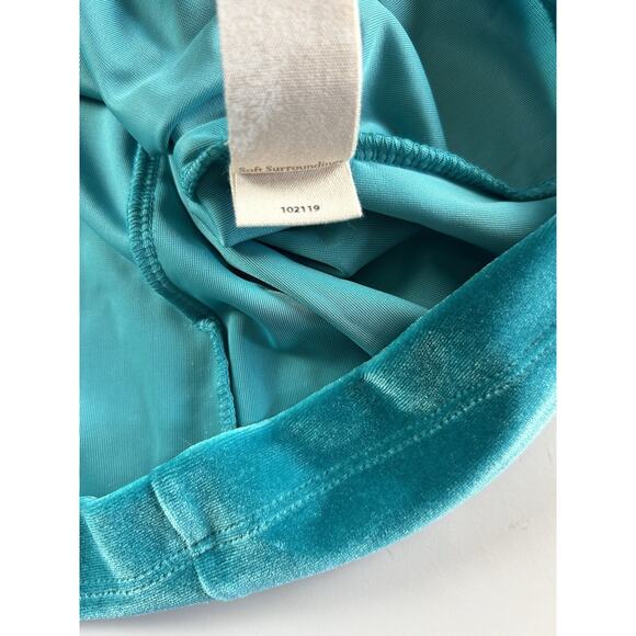 Soft Surroundings L Large Turquoise Isolde Velvet Tunic Top Long Sleeve V-Neck - Picture 6 of 13